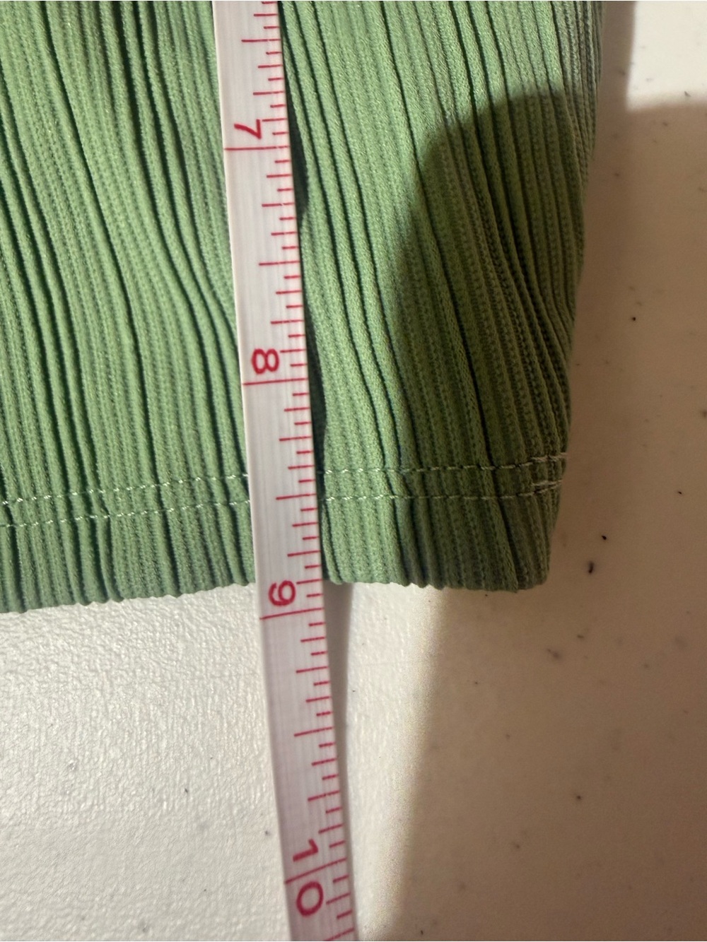 Aerie Ribbed Sage Green High Cut Cheeky Bikini Set Scoop Top Mixed Sizes M/L - Picture 10 of 12